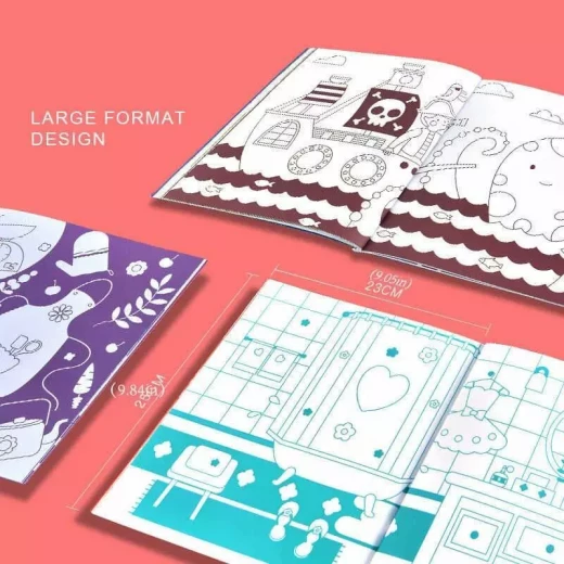 كتاب تلوين رسم - مغامرة البالون للأولاد من ميدير - ميدير - Image 2