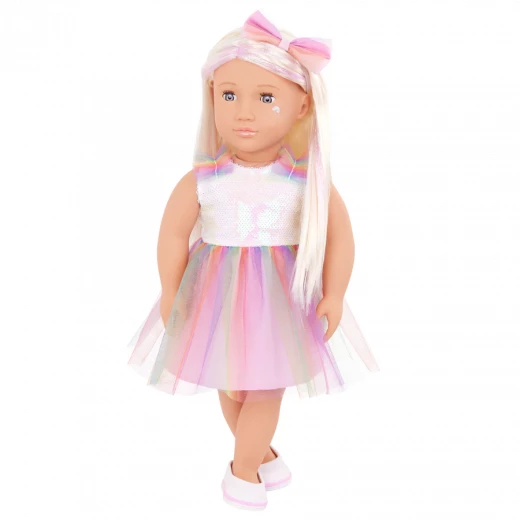 Our Generation Doll W/Unicorn Outfit, Iris 46cm Our Generation Doll W/Unicorn Outfit, Iris 46cm