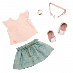 Our Generation – Fashion Outfit – Butterfly Charm Bracelet – 46cm Doll Clothes – Pretend Play – Toys for Kids Ages 3 & Up