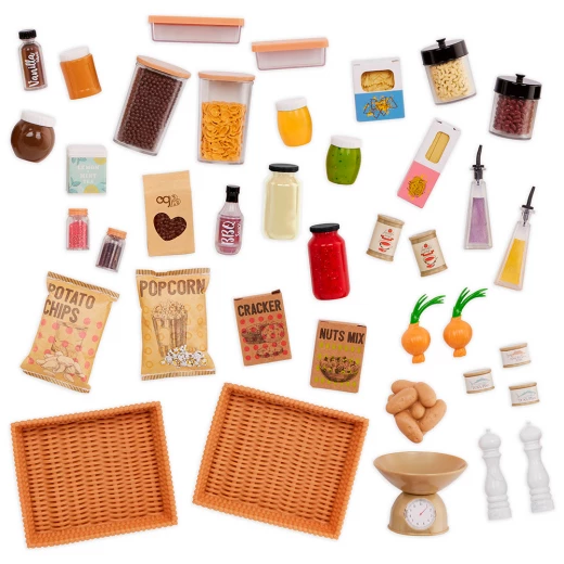 Our Generation Pretty Pantry 51-pc Pink Kitchen Furniture Set for 46cm Dolls - Our Generation - Image 2