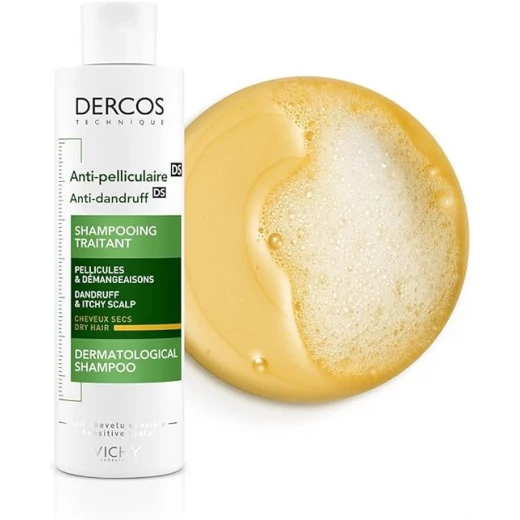 Vichy Dercos Anti-dandruff Shampoo For Dry Hair (Green) (200 Ml) - Vichy - Image 3