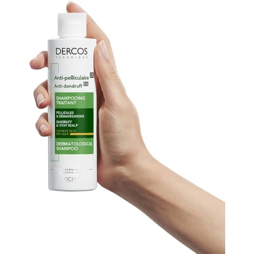 Vichy Dercos Anti-dandruff Shampoo For Dry Hair (Green) (200 Ml) - Vichy - Image 5