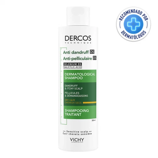 Vichy Dercos Anti-dandruff Shampoo For Dry Hair (Green) (200 Ml)