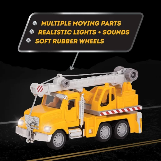 Driven Micro Crane Truck Toy Crane Truck with Lights, Sounds and Movable Parts for Kids Age 3+ - Driven - Image 7