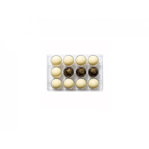 قالب شوكولاتة من البولي كربونات على شكل نصف كرة 0.50 جرام 50 × 25 سم من ديكورا قالب شوكولاتة من البولي كربونات على شكل نصف كرة 0.50 جرام 50 × 25 سم من ديكورا