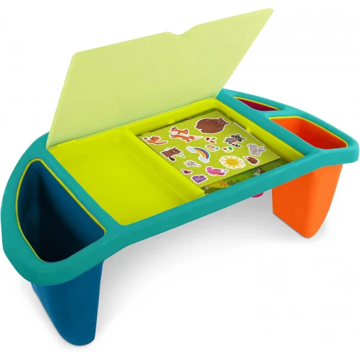 B. toys Imagination Station Creative Desk for Kids for Art, Coloring, Writing Portable Table with Storage Space Reusable Sticker Set B. toys Imagination Station Creative Desk for Kids for Art, Coloring, Writing Portable Table with Storage Space Reusable Sticker Set