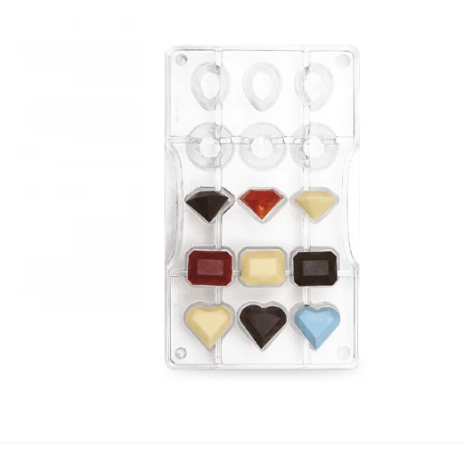 Decora Gems chocolate mold 15 cav 200x120x22h mm Decora Gems chocolate mold 15 cav 200x120x22h mm