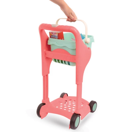 عربة تسوق للأطفال مع سلة تسوق ألعاب ودب محشو للأطفال بعمر سنتين أو أكثر من بي تويز - بي. تويز - Image 4