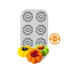 Decora Non-stick 6 cavity flower doughnut pan 7. 5 cm