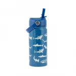 Stephen Joseph Insulated Stainless Steel Water Bottle With Handle Shark 414ml 3+ Years - Stephen Joseph