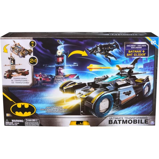 Spin Master Batman Ultimate Transforming Batmobile Playset 2 in1 Playset with Exclusive Figure, Glider, Lights & Sounds for Kids Aged 4+ - Spin Master - Image 9