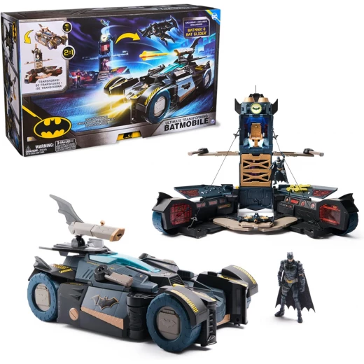 Spin Master Batman Ultimate Transforming Batmobile Playset 2 in1 Playset with Exclusive Figure, Glider, Lights & Sounds for Kids Aged 4+ Spin Master Batman Ultimate Transforming Batmobile Playset 2 in1 Playset with Exclusive Figure, Glider, Lights & Sounds for Kids Aged 4+