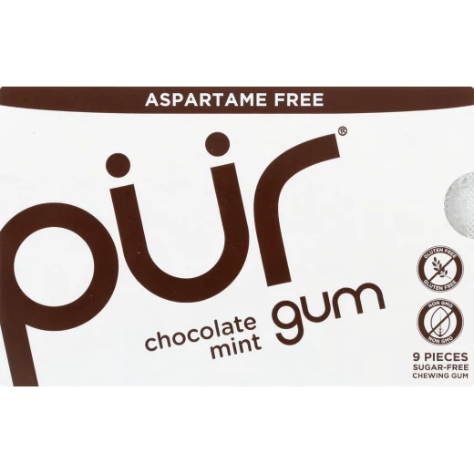 PUR GUM Chocolate Mint Blister 9PC PUR GUM Chocolate Mint Blister 9PC