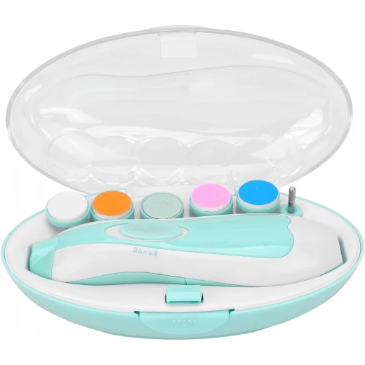 Baby Nail Clippers, Electric Nail Clippers, Low Noise, Portable Nail File with 6 Grinding Heads for Newborns, Kids - Image 5