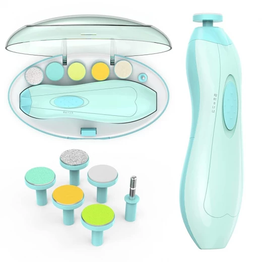 Baby Nail Clippers, Electric Nail Clippers, Low Noise, Portable Nail File with 6 Grinding Heads for Newborns, Kids Baby Nail Clippers, Electric Nail Clippers, Low Noise, Portable Nail File with 6 Grinding Heads for Newborns, Kids