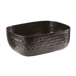 وعاء مستطيل من بقطر 23×15.5 سم، أسود من اي بي اس
