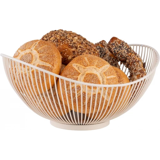 سلة سفارت قطر 29.5 × 25.5 سم ارتفاع 13.5 سم لون أبيض من اي بي اس - اي بي اس - Image 3