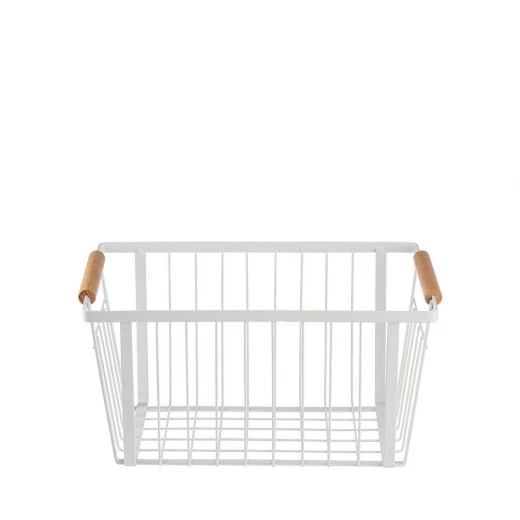Table Craft Basket With Handle White Dia 13.5x9cm H 6cm Table Craft Basket With Handle White Dia 13.5x9cm H 6cm