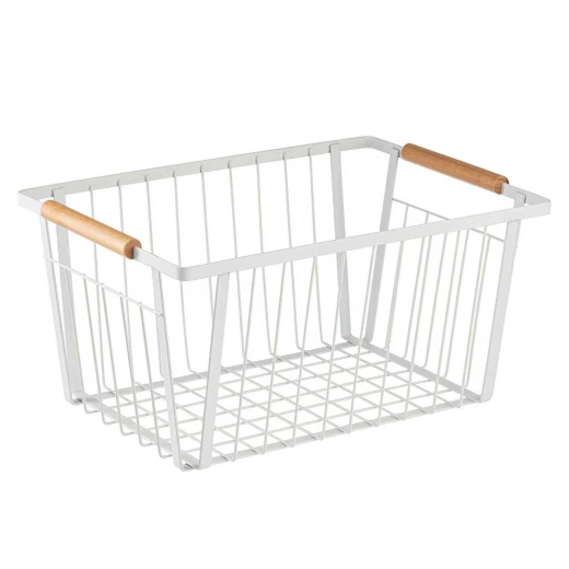 Table Craft Basket With Handle White Dia 13.5x9cm H 6cm - Table Craft - Image 3