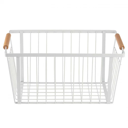 Table Craft Basket With Handle White Dia 13.5x9cm H 6cm - Table Craft - Image 2