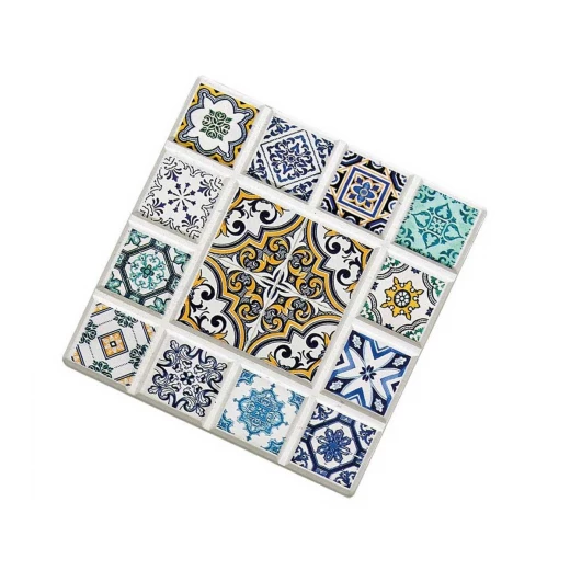 Kuchenprofi Marrakech Rhomb Design Coaster White 11 x 11 x 1 cm - Kuchenprofi - Image 2