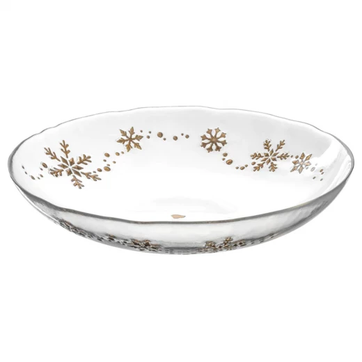 Leonardo Autentico Bowl Dia 32cm Clear With Gold Decoration Leonardo Autentico Bowl Dia 32cm Clear With Gold Decoration