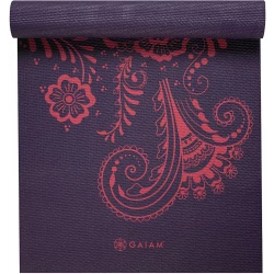 Gaiam Aubergine Swirl Yoga Mat 6mm Premium
