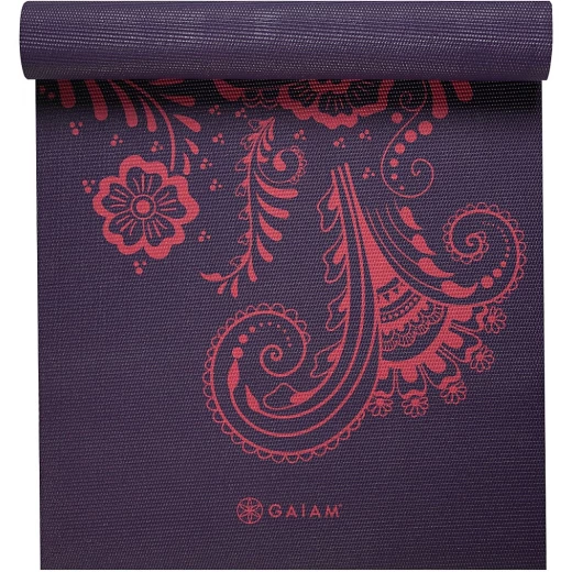 Gaiam Aubergine Swirl Yoga Mat 6mm Premium Gaiam Aubergine Swirl Yoga Mat 6mm Premium