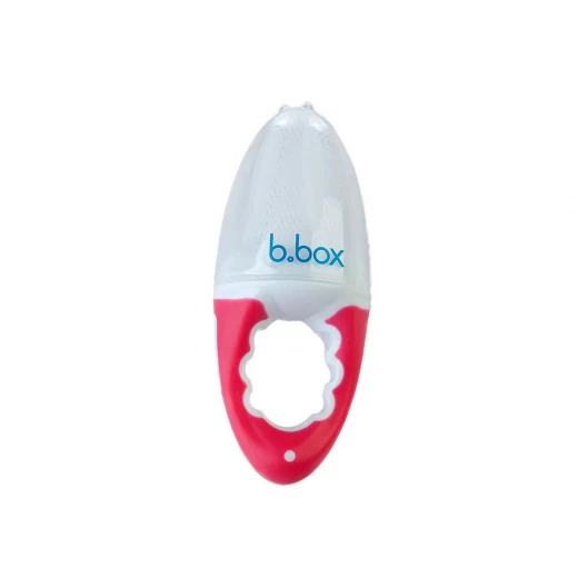 B.Box Easy Grip Handle Fresh Food/Fruit Feeder 4m+raspberry color B.Box Easy Grip Handle Fresh Food/Fruit Feeder 4m+raspberry color