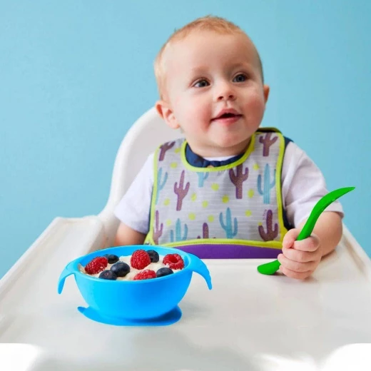 وعاء سيليكون مع ملعقة باللون الازرق من بي بوكس - بي بوكس - Image 3