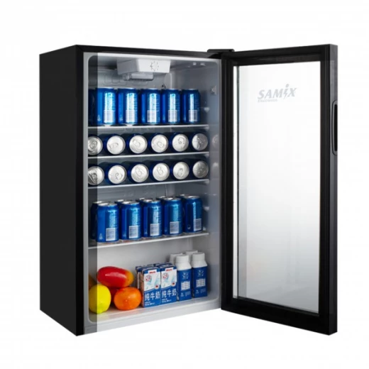 Samix Beverage Cooler SNK-LC-92 – 93L Capacity, Glass Door, Blue LED Interior Light - Samix - Image 2