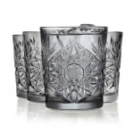 Libbey HOBSTAR Old Fashion Tumbler 12oz 355ml Grey Set of 6 Pieces - Libbey
