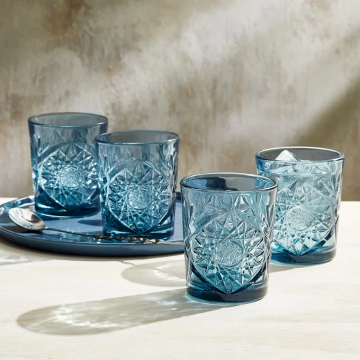 Libbey HOBSTAR Old Fashion Tumbler 12oz 355ml Blue Set of 6 Pieces - Libbey - Image 3
