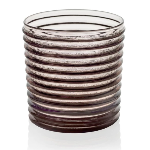 IVV Vertigo Tumbler 300ml Set of 6 Pieces, Bronze Grey Crystal Glasses with Transparent Line Design, Ideal for Water, Juices, and Beverages - IVV - Image 3