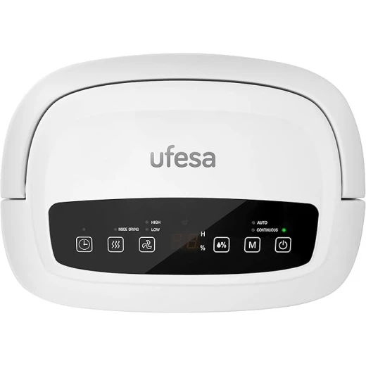 Ufesa DH5010 - Dehumidifier 200 W, Silent, Intuitive Control Panel, 2 L Tank, Dust Filter, Clothes Drying Function, Eco-Friendly Refrigerant Gas R290 [Energy Class A] - Ufesa - Image 4