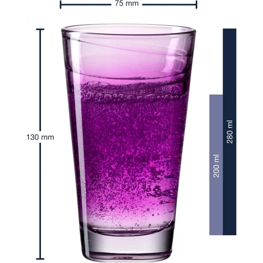 Leonardo Vario Tumbler 280ml Violet Set of 6 Pieces - Leonardo - Image 4