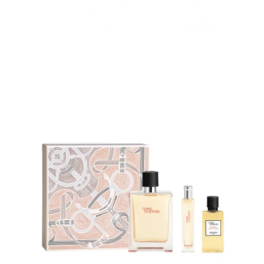 Hermes Terre d'Hermès Eau de Toilette Set for Men Woody Citrus Fragrance 50ml with Shower Gel & Travel Spray - Hermes - Image 4