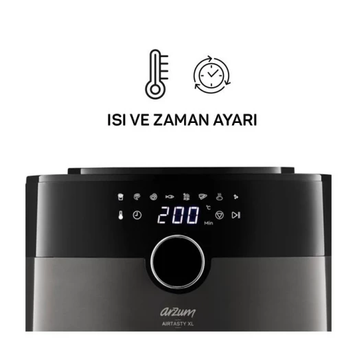 مقلاة هوائية أرزوم سعة 6 لتر وقوة 1750 وات (Ar2091-G/B) - ارزوم - Image 4