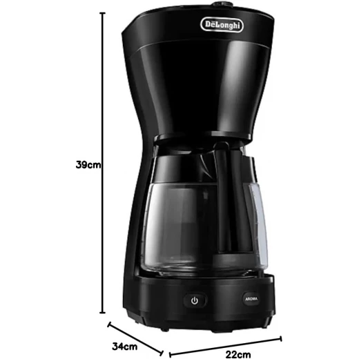Delonghi American Coffee Maker 10 Cups Glass Jug Black - De'Longhi - Image 4