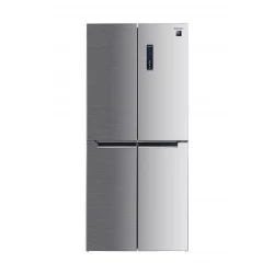 ثلاجة شارب بأربعة أبواب – سعة 560 لتر – ستانلس ستيل – موديل SJ-FH560-HS3 – تصميم عصري يوفر مساحة واسعة لتخزين الطعام مع تبريد فعال يحافظ على نضارة المكونات اليومية