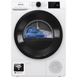 مجفف ملابس غورينيه 8 كجم، مضخة حرارية، 16 برنامج، WiFi، كفاءة طاقة A++، أبيض DPNE82/GNLWIF – سعة كبيرة، موفر للطاقة، تجفيف لطيف على الملابس، تشغيل هادئ، تصميم حديث وأنيق - جورينيه