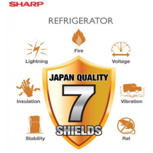 Sharp Refrigerator 655 Liters Side by Side  A++ Interior LED light  91 x 67 x 177 cm Securit Black SJ-X655-BK3 - SHARP - Image 2