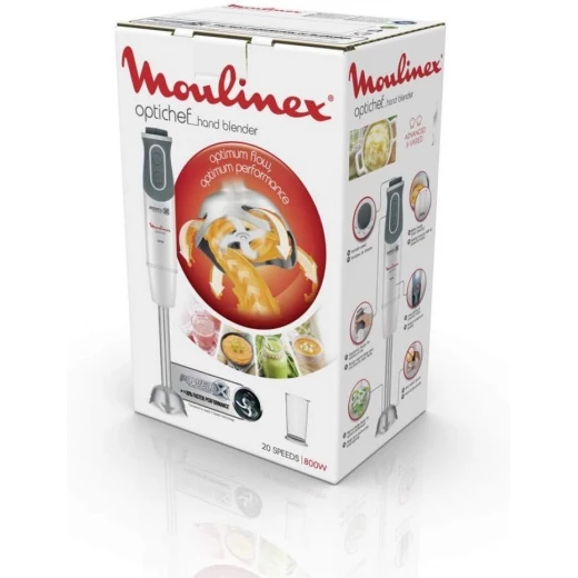 Moulinex Optichef Hand Blender, 800 Watts, White, Plastic/Stainless Steel, DD64B127 - MOULINEX - Image 6