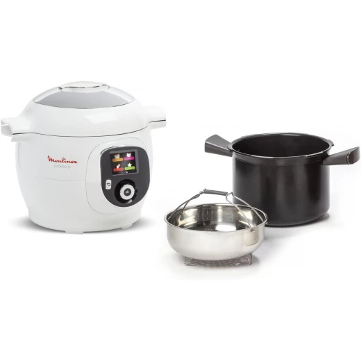طباخ متعدد الاستخدامات، Cookeo + طباخ كهربائي سعة 6 لتر، 100 وصفة مدمجة، تطبيق مخصص، 4 أنظمة قائمة موجهة للطهي تحت الضغط، الطهي بالبخار، الطهي البطيء والمزيد CE851127من مولينيكس طباخ متعدد الاستخدامات، Cookeo + طباخ كهربائي سعة 6 لتر، 100 وصفة مدمجة، تطبيق مخصص، 4 أنظمة قائمة موجهة للطهي تحت الضغط، الطهي بالبخار، الطهي البطيء والمزيد CE851127من مولينيكس