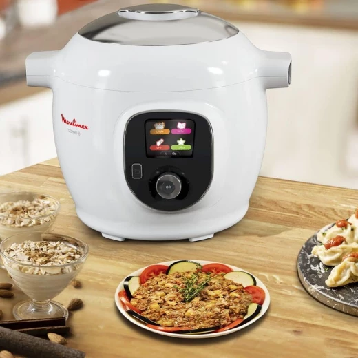 طباخ متعدد الاستخدامات، Cookeo + طباخ كهربائي سعة 6 لتر، 100 وصفة مدمجة، تطبيق مخصص، 4 أنظمة قائمة موجهة للطهي تحت الضغط، الطهي بالبخار، الطهي البطيء والمزيد CE851127من مولينيكس - مولينكس - Image 8