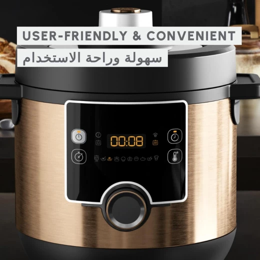 MOULINEX Electrical Pressure Cooker, Turbo Cuisine Maxi 7.6 L Fast Multicooker, Easy, Versatile, Perfect Cooking Results,10 Automatic Cooking Programs, Manual Mode CE777G27 - MOULINEX - Image 5