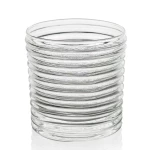 IVV Vertigo 300ml Tumbler Set of 6, Stylish Crystal Glasses with Transparent Line Design, Dishwasher Safe, Perfect for Mixed Drinks and Juices - IVV