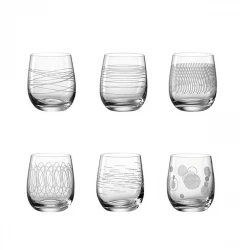 Leonardo Casella Tumbler with Engraving 360ml Set of 6 Leonardo Transparent Glasses, Stylish and Durable, Perfect for Everyday Use and Special Occasions