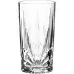 Leonardo Capri Drinking Glasses, Set of 4, Dishwasher Safe Juice Glasses with Relief Facet Cut, XL Water Glass, Large Glass Drinking Cup, 530 ml - Leonardo