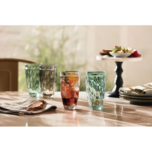 Leonardo Brindisi Tumbler 370ml Green Set of 6, Exclusive Design, Elegant Glassware for Water, Juice, and Soft Drinks, Dishwasher Safe, Durable and Stylish Drinkware - Leonardo - Image 4